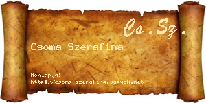 Csoma Szerafina névjegykártya